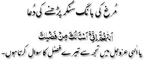 Murg ki baang son kar perhnay ki dua